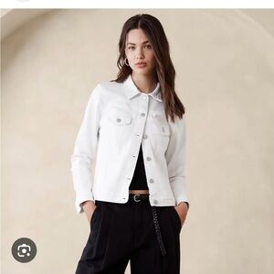 Lucky Brand Women's Classic White Jean Jacket